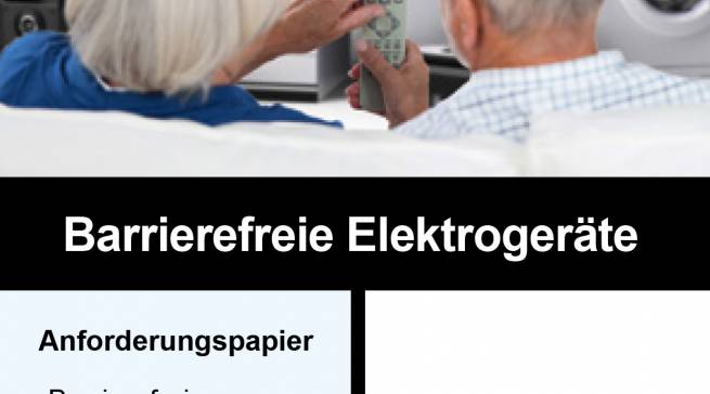 Cover Broschüre Anforderungspapier barrierefreie Elektrogeraete