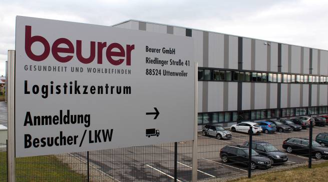 Das Logistikzentrum ist Teil des Kundenservices bei Beurer.