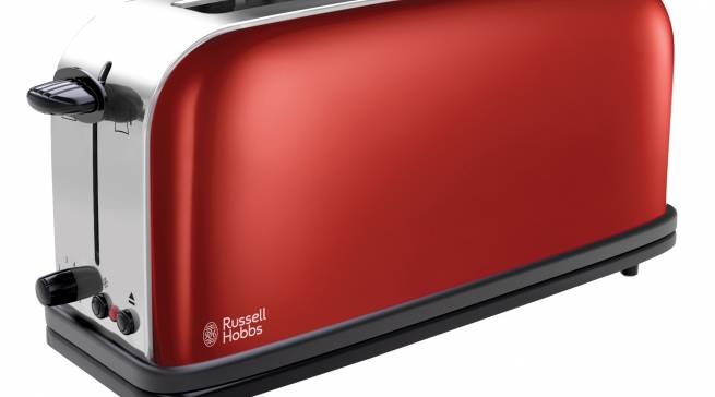 Russell Hobbs Colours Plus+ Langschlitz-Toaster mit 6 Bräunungsstufen.