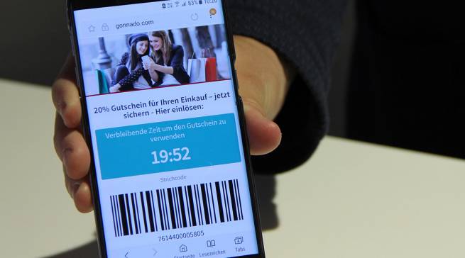 Mobile-Coupons lassen sich direkt vom Display des Smartphones einlösen.