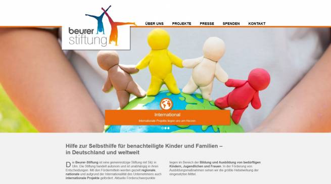 Die Beurer-Stiftung hat jetzt einen eigenen Internetauftritt.