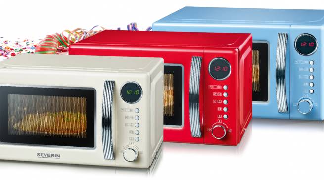 Severin Mikrowelle Retro MW mit Grillfunktion.