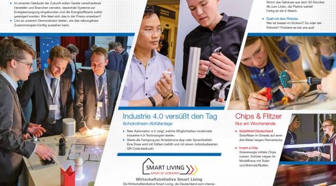 Smart Living Flyer zum Gemeinschaftsstand von VDE,-ZVEH und ZVEI