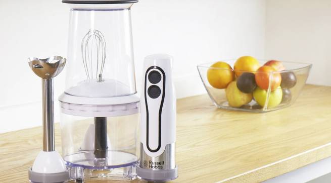 Russell Hobbs Stabmixer EasyPrep 3 in 1 22980-56 mit Edelstahlmixfuß.