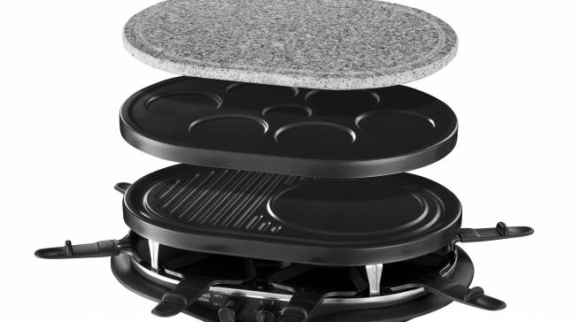 Russell Hobbs Raclette Fiesta 21000-56 mit Naturstein-Grillplatte.