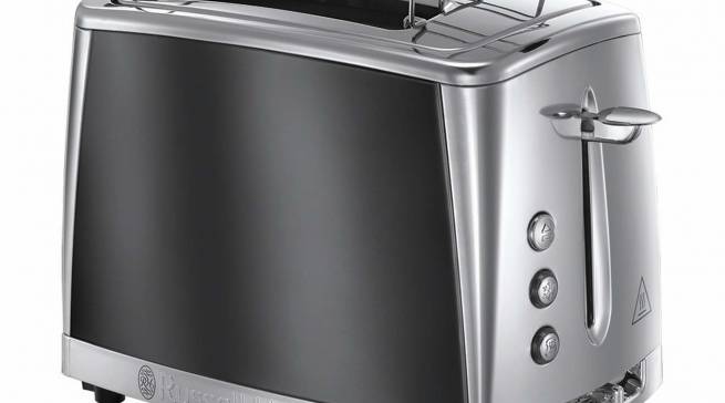 Russell Hobbs Toaster Luna Moonlight Grey 23221-56 mit 2 Toastschlitzen.