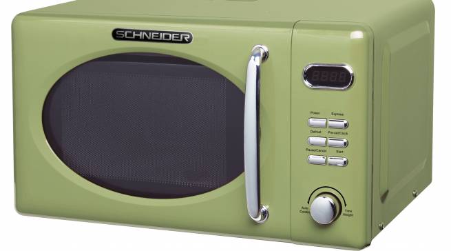 Schneider Mikrowelle MW 720 im Retro-Design.