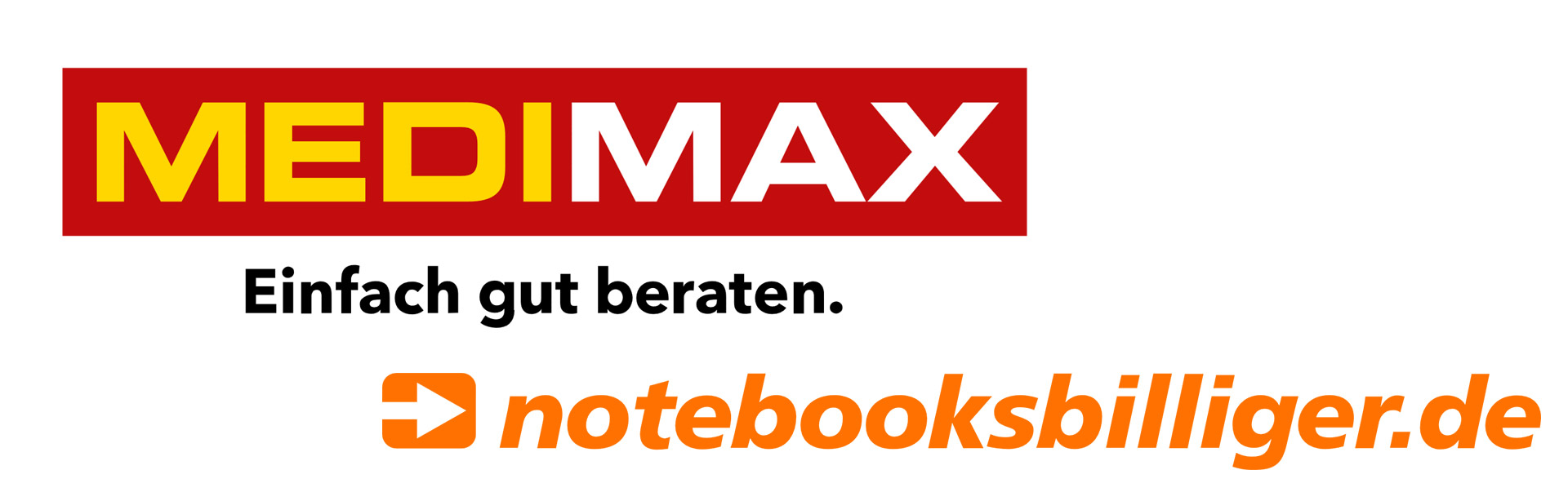 Logos Medimax und notebooksbilliger.de