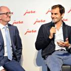 Ein Erfolgsduo: Jura CEO Emanuel Probst (l.) und Tennis-Legende Roger Federer.