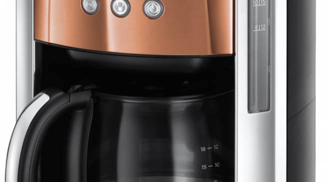 Russell Hobbs Kaffeemaschine Luna Copper Accents 24320-56 mit Brausekopf-Technologie.