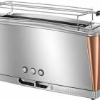 Russell Hobbs Langschlitz-Toaster Luna Copper Accents 24310-56 mit • Schnell-Toast-Technologie.