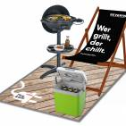 Das Deko-Set besteht aus einem Liegestuhl und einer Floorgraphic und ist für den Händler kostenfrei (nach individueller Absprache) erhältlich.