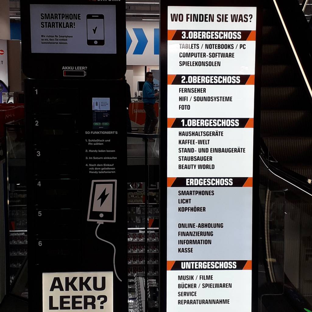 Top-Infrastruktur: Ladestation für Smartphones.