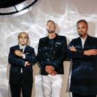 Auf IFA-Besuch bei LG Signature (v.li.): Der Hamburger Architekt Hadi Teherani, der Modeschöpfer Michael Michalsky und der Londoner Designer Jason Bruges.
