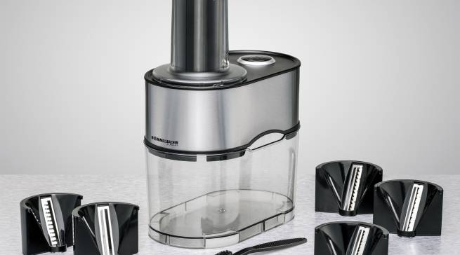Rommelsbacher Spiralschneider EGS 80 mit 5 Spiral-Messereinsätzen.