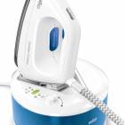 Braun Dampfbügelstation CareStyle Compact IS 2043 mit kreisrunder Basisstation.