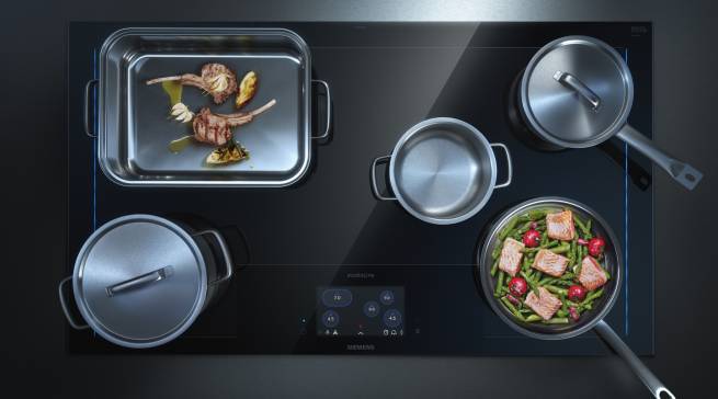 Siemens Kochfeld freeInduction Plus mit Vollfrlächeniduktion.