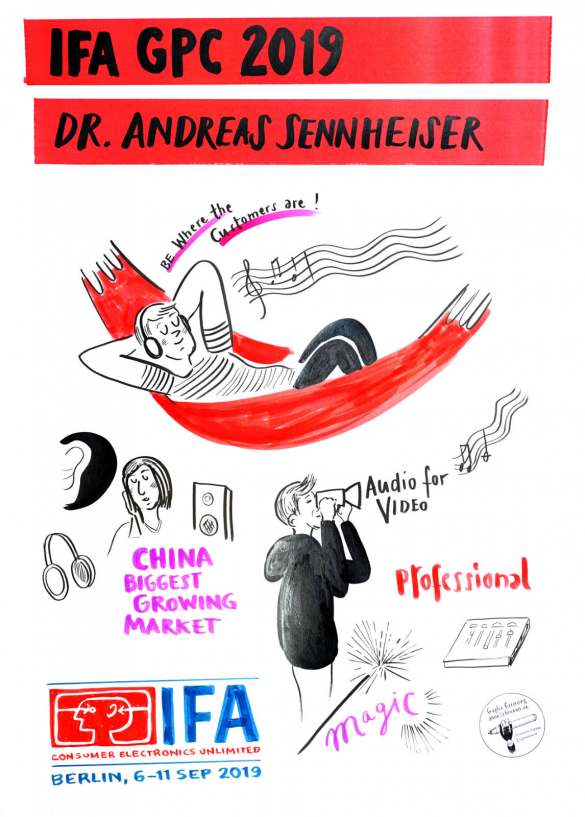 IFA Global Press Conference 2019
- IFA Press Conference -
Graphic Recording Dr. Andreas Sennheiser