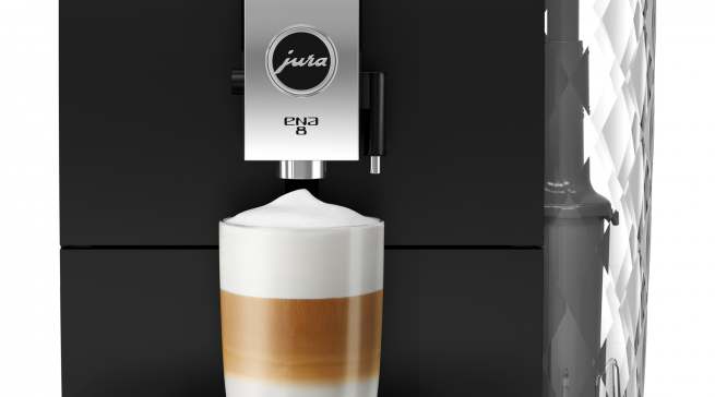 Jura Kaffeevollautomat Ena 8 Full Metropolitan Black mit Touch Screen.