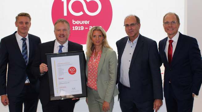 Verlässliche Fachhandelspartner: Sebastian Kebbe, Markus Bisping, Marketingleiterin Kerstin Glanzer, René Efler (mi Chefredakteur) und Geschäftsführer Georg Walkenbach (v.l.n.r.)