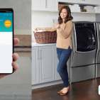 LG ThinQ Geräte, ausgestattet mit Amazon Dash Replenishment, ersparen die Arbeit, Verbrauchsmaterialien wie Wasch- und Reinigungsmittel zu bestellen.
