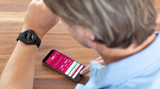 Medisana Blutzuckeruhr GlucoWatch connect mit VitaDock+ App Anbindung.