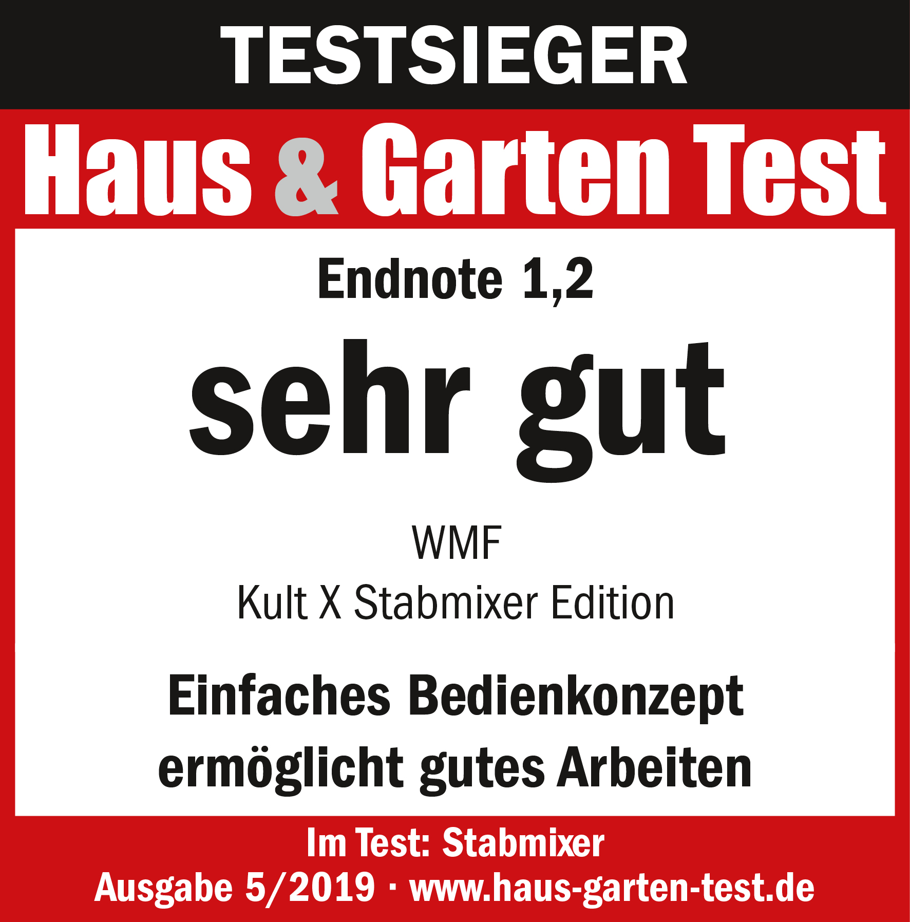 WMF Kult X Stabmixer Edition Siegel Haus & Garten Test