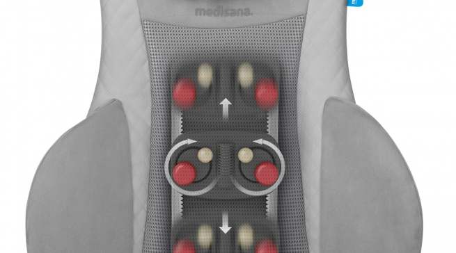 Medisana Massagesitzauflage Komfort Shiatsu-Akupressur MCG 820 mit Soft-Touch-Technologie.
