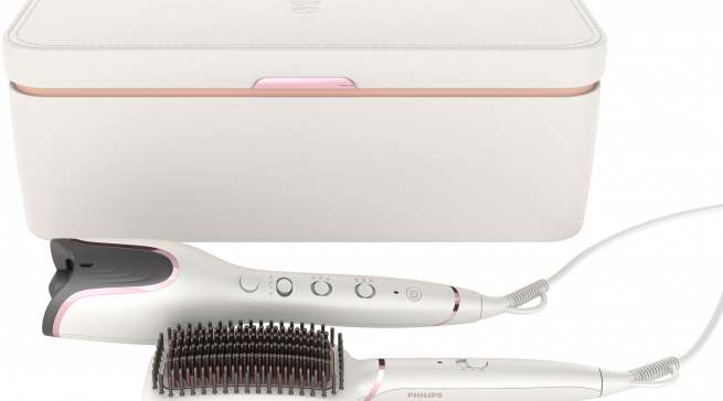Philips Prestige Styling Set mit Curler und Bürste.