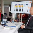 Gaben einen Einblick in den Markt für Technische Gebrauchsgüter: Martina Sedlmaier, Head of Market Insights Germany bei der GfK sowie Steffen Kahnt, Geschäftsführer Handelsverband Technik (BVT).