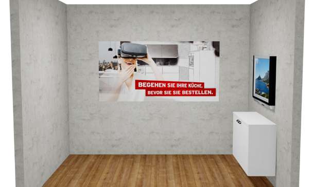 Küche & Co erweckt mittels VR auf kleiner Geschäftsfläche die große Küche zum Leben.