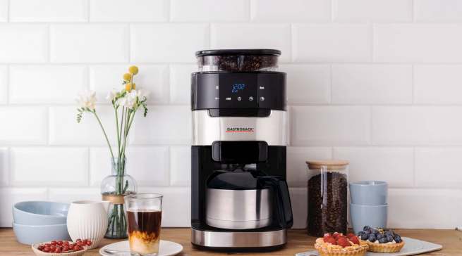 Wie gemacht für einen wunderbaren Morgen: Kaffeemaschine „Grind & Brew Pro Thermo“ von Gastroback.