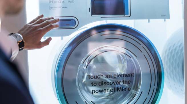 Ein echter Hingucker: die virtuelle Waschmaschine.