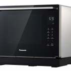 Panasonic Dampfgar-Ofen NN-CS89LB mit Dampfgarer, Heißluftofen, Inverter-Mikrowelle und Grillfunktion in einem Gehäuse.