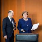 Führen Deutschland durch die Corona-Krise: Bundeskanzlerin Angela Merkel und Finanzminister Olaf Scholz. Fotos: Bundesregierung