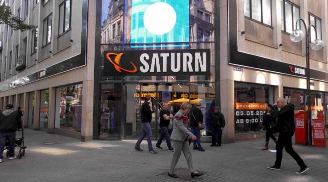 Auch die Vorzeigefiliale von Saturn an der Schildergasse in Köln ist seit Wochen geschlossen.