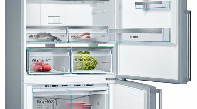 Bosch Kühl- /Gefrierkombination KGN86AI4P mit 619 Liter Fassungsvermögen.