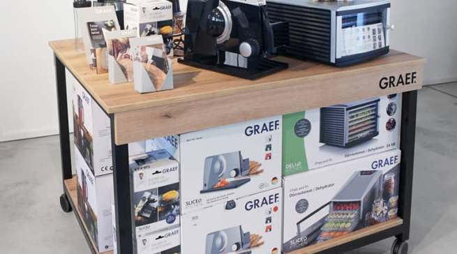 PoS-Möbel für die Graef Themenwelt.
