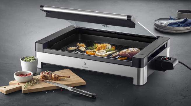 WMF Grill Lono mit Glasdeckel aus Qualitätsglas.