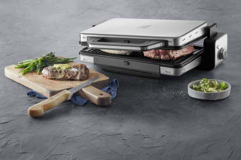 Stiftung Warentest urteilt: Gesamtnote „gut“ für den WMF Lono Kontaktgrill 2in1.