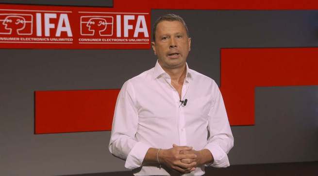 „Virtuelle Produktpräsentationen sind großartig, aber wir haben erlebt, dass sie kein vollwertiger Ersatz sind“, Jens Heithecker, IFA Executive Director. Screenshot: G. Wagner