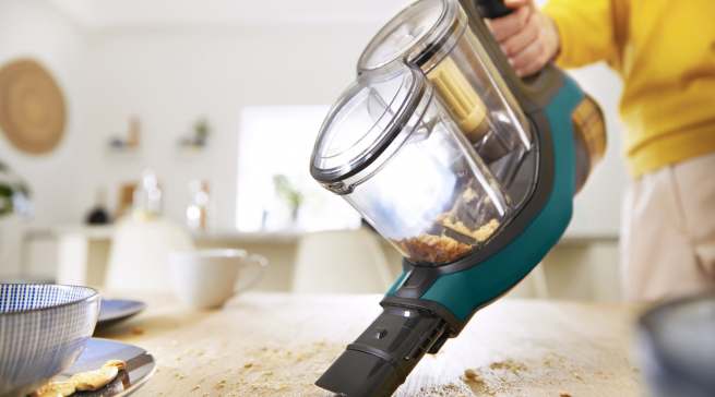 Da wird der Akkusauger ganz schnell zum Handstaubsauger: SpeedPro Max Aqua.