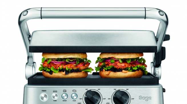 Erste Wahl für Burger- und Panini-Fans: BBQ & Press Grill von Sage.