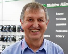 Glaubt an den beratungsstarken, serviceorientierten Fachhandel: Gerhard Hämmerle hat EP: Hämmerle in Herrenberg bei Stuttgart vor zwei Jahren mit einem Umbau fit für die Zukunft gemacht.