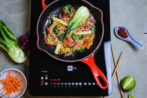 Miji Star3 Twist Mobiles Induktionskochfeld weiß