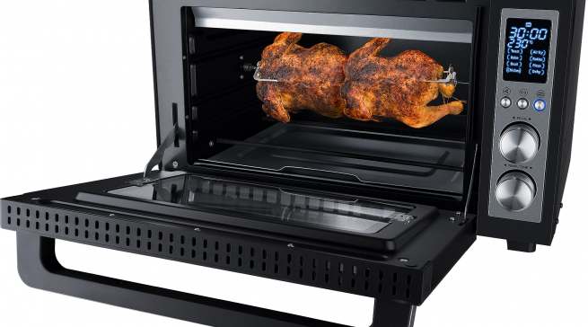 Steba Grillbackofen Air Fry KB E300 mit 8 Automatikprogrammen.