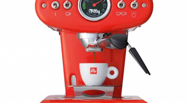 Für gemahlenen Kaffee und Pads geeignet: Illy Kaffeemaschine X1 Anniversary E.S.E. & Ground.
