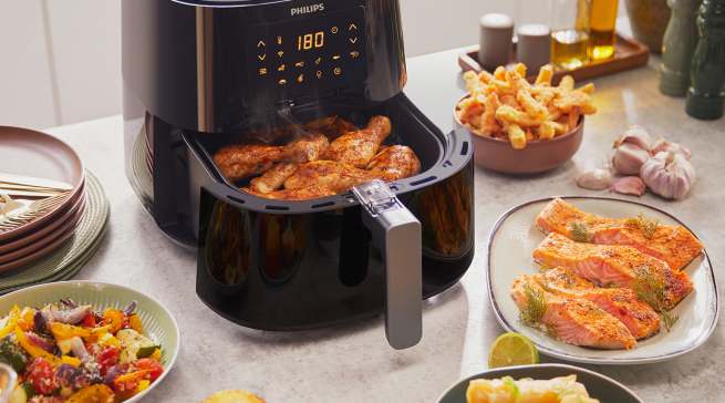 Philips Airfryer XL Essential Connected zum Frittieren, Backen, Grillen, Braten.