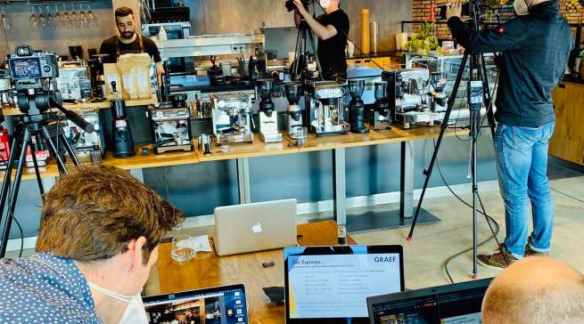 Erforderte eine ausgeklügelte Übertragungstechnik: der Barista-Livestream via Youtube.