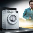 Im Doppelback: Siemens Waschmaschine plus adidas-Geschenkgutschein.